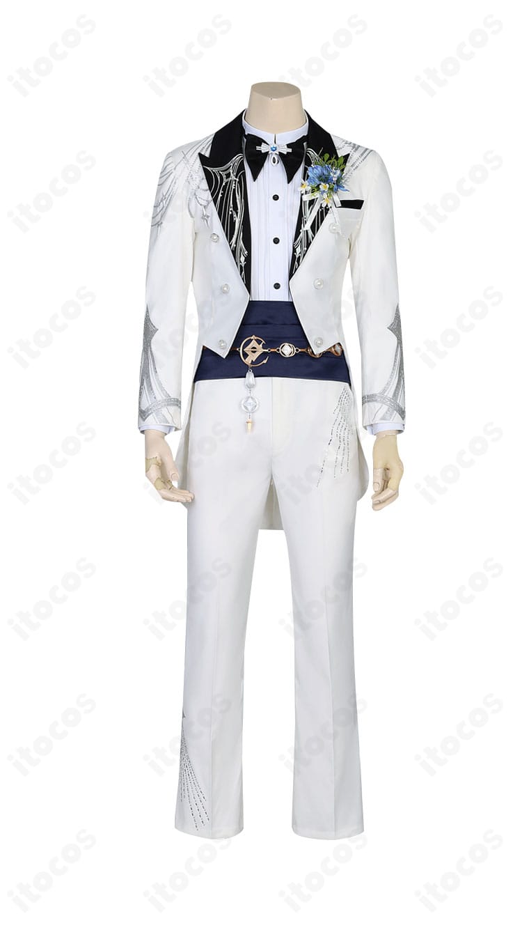 恋と深空 セイヤ「星の泊まる場所 王子」コスプレ衣装の正面全体写真。装飾配置と王子らしいシルエットが確認できる画像