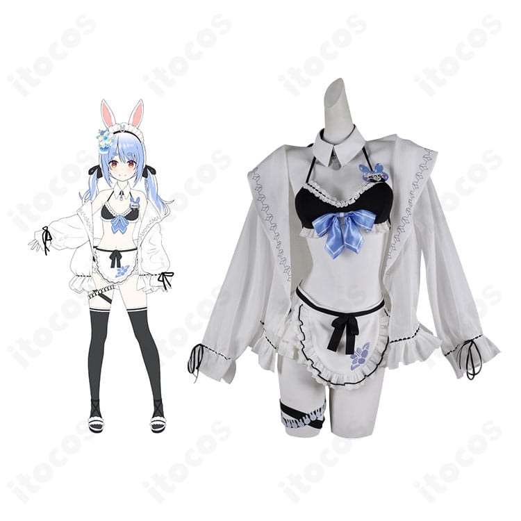 ホロライブ 兎田ぺこら ホロナツパラダイス新衣装・メイド水着の公式イメージ再現コスチューム展示