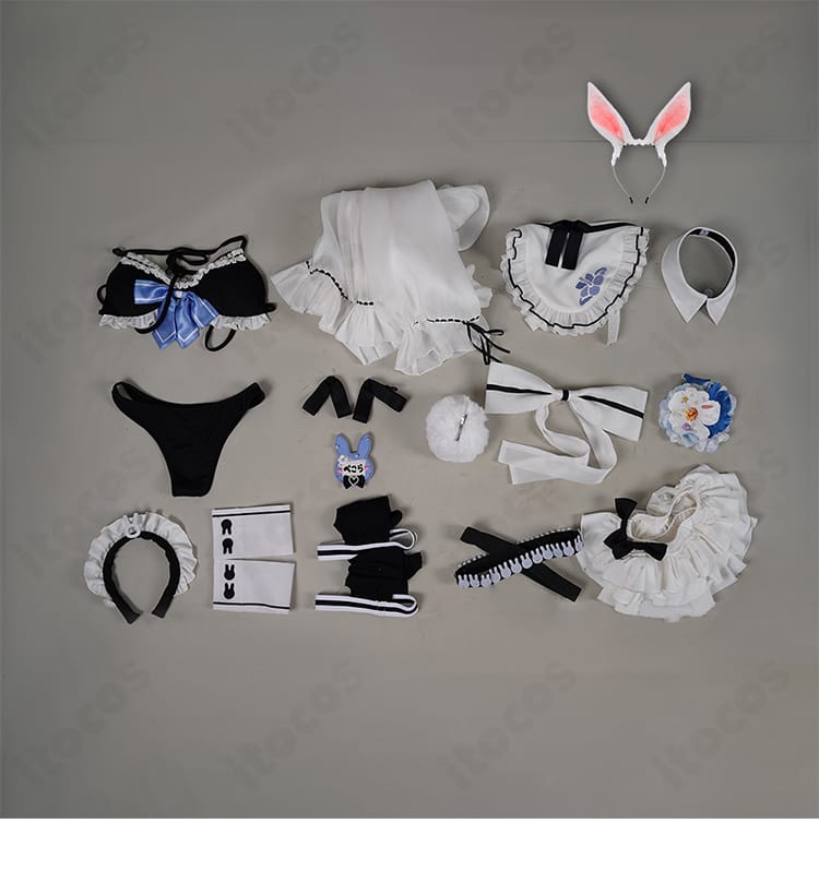 兎田ぺこら メイド水着 フルセット内容一式のレイアウト写真｜イベント・撮影向け