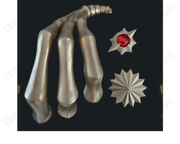 第五人格 フレデリック・クレイバーグ 竜狩人コスプレ衣装の肩飾りディテール。高級感ある仕上げと陰影表現。