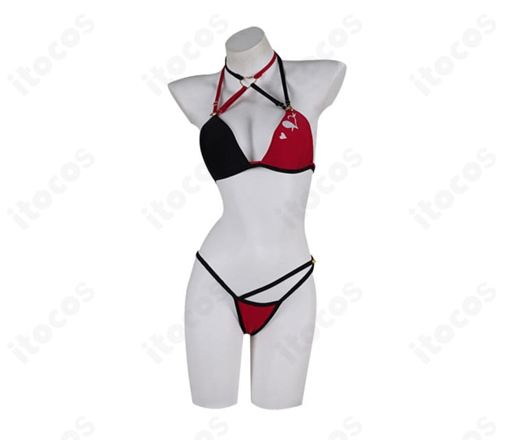 太もも飾りの位置とコーデ全体のバランスを示す写真