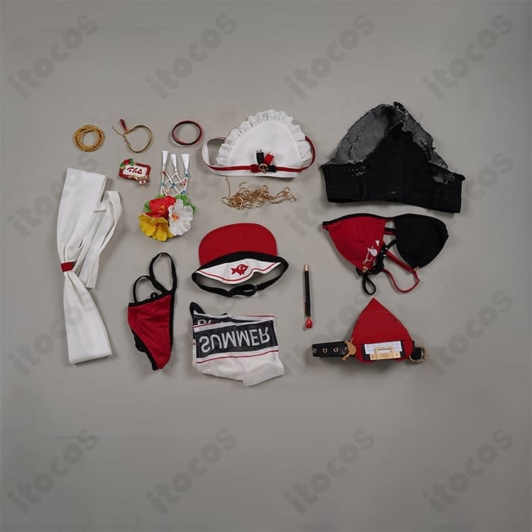 宝鐘マリン ホロナツパラダイス水着 コスプレ衣装。高再現で撮影・イベントに最適 - 10枚目の画像