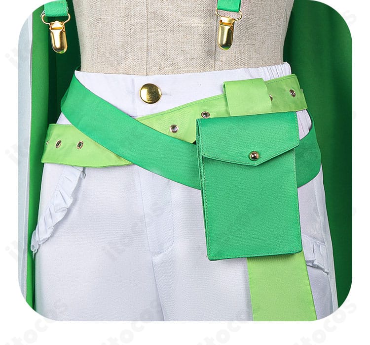 北原キョウカ 魔法衣装コスプレの腰飾りディテール。ベルトコンポーネントとの一体感と質感をクローズアップ。