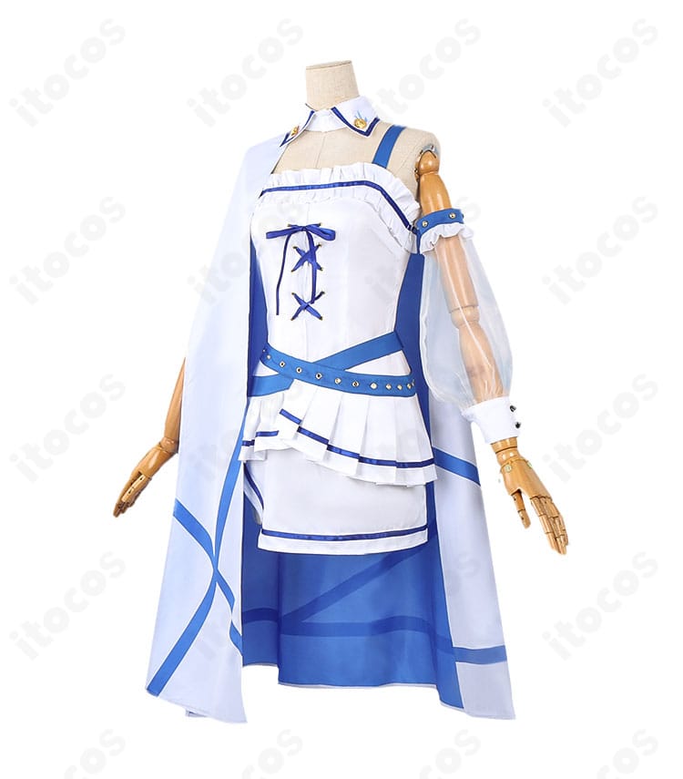 上泉マイ 魔法衣装ver. ブーツ 側面アングル。筒丈とサイドラインのカーブ、ヒール高さを示す画像