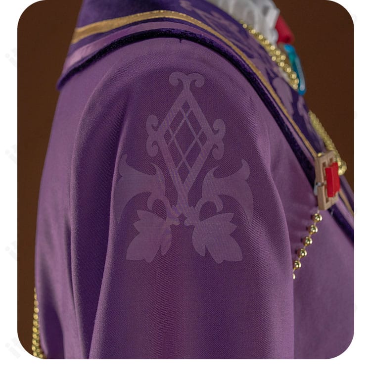 あんスタ ビブリオン衣装 右肩に施された模様ディテール 撮影映えする装飾の質感