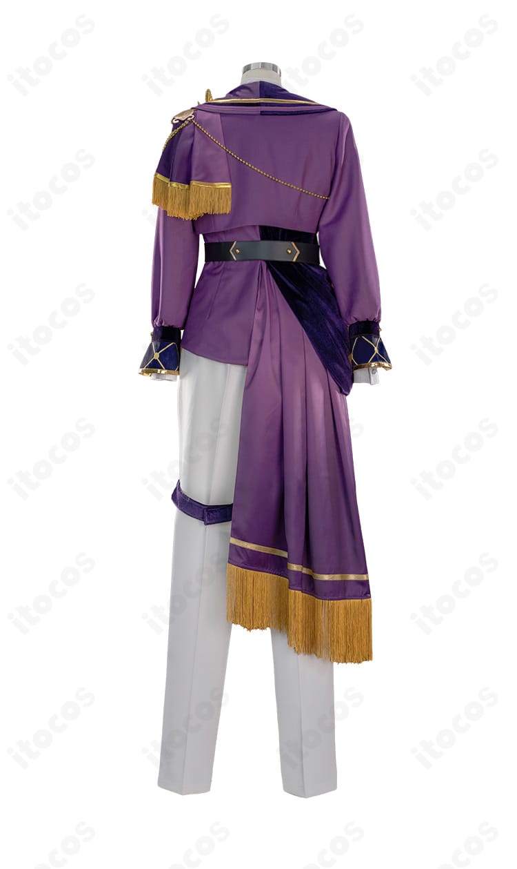 あんスタ ビブリオン コスプレ衣装の背面全身画像 裾のラインと装飾配置をチェック