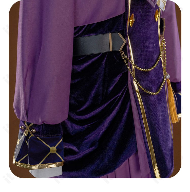 あんスタ ビブリオン コスプレ衣装 袖口装飾の接写 カフのデザインと縫製を確認