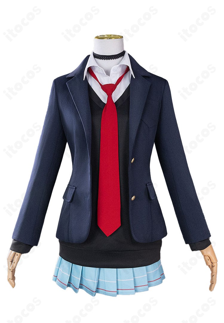 その着せ替え人形は恋をする 喜多川海夢 制服用コスプレブーツ 正面写真｜合成革アッパーの質感とローファー形状を明瞭に表示