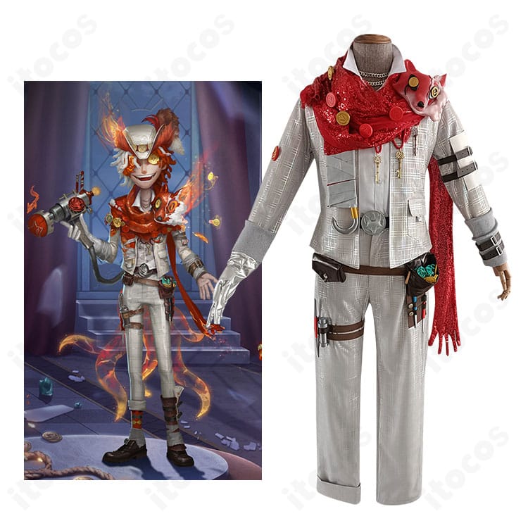 第五人格 フロリアン・ブランド 霊狐 コスプレ衣装の着用イメージ。狐面と装飾を再現しキャラ再現度の高さが伝わる全身写真