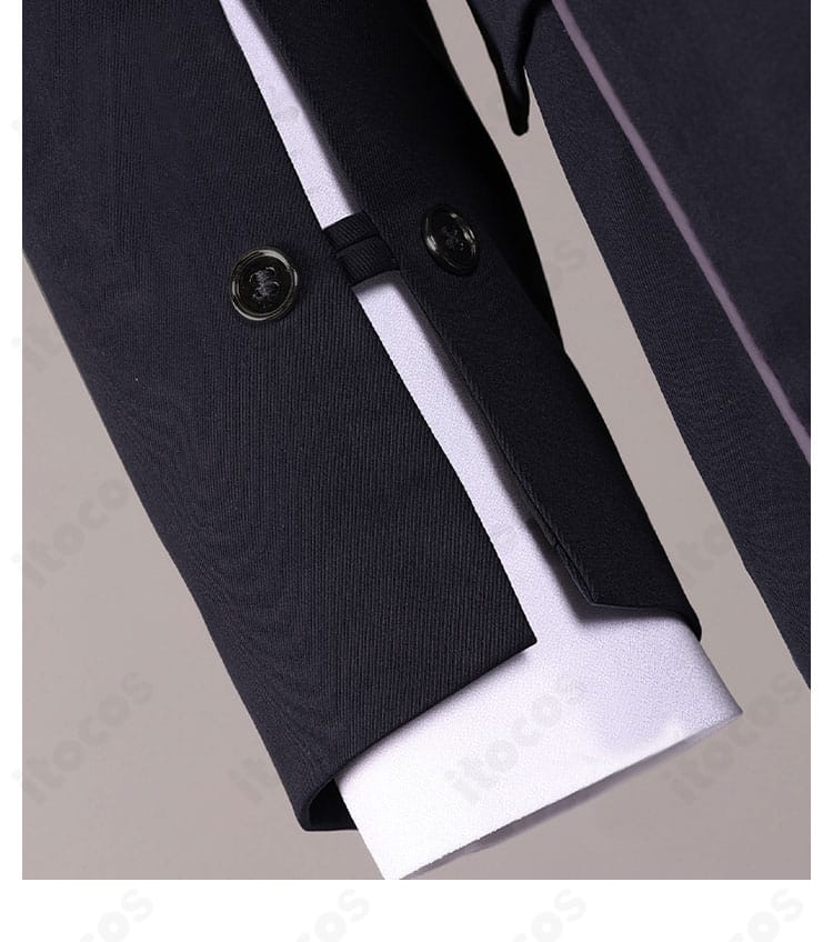 恋と深空「才智の境界」コスプレ衣装の袖口装飾ディテール。ボタン配置とカフの意匠が見える。