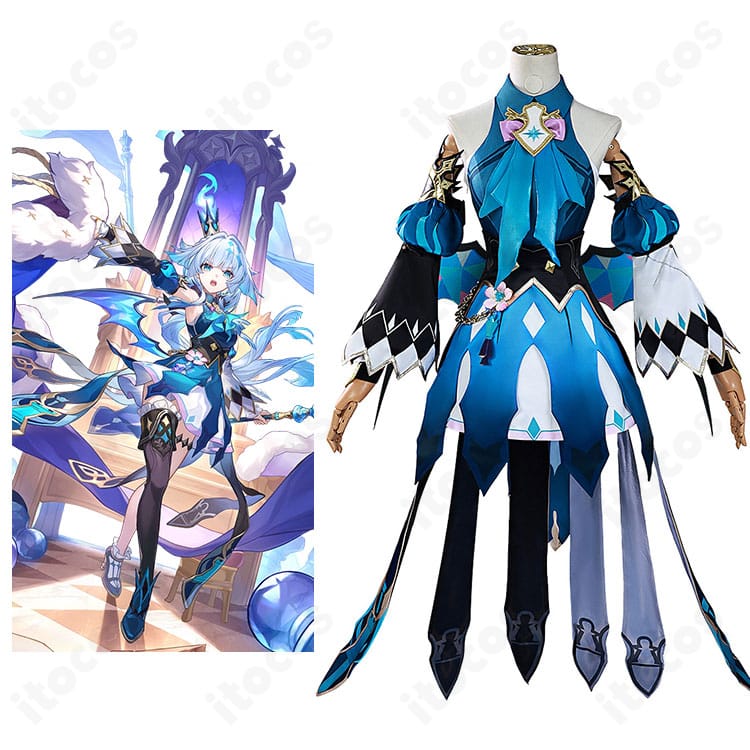 崩壊：スターレイル ケリュドラのコスプレ衣装を着用したモデル写真。翼や金属風装飾を備えた高再現の全身ビジュアル。