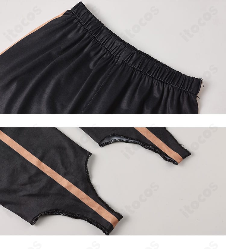 FGO 岸波白野 コスチュームのレギンスパンツ詳細。動きやすさとシルエットの整いを確認できる。