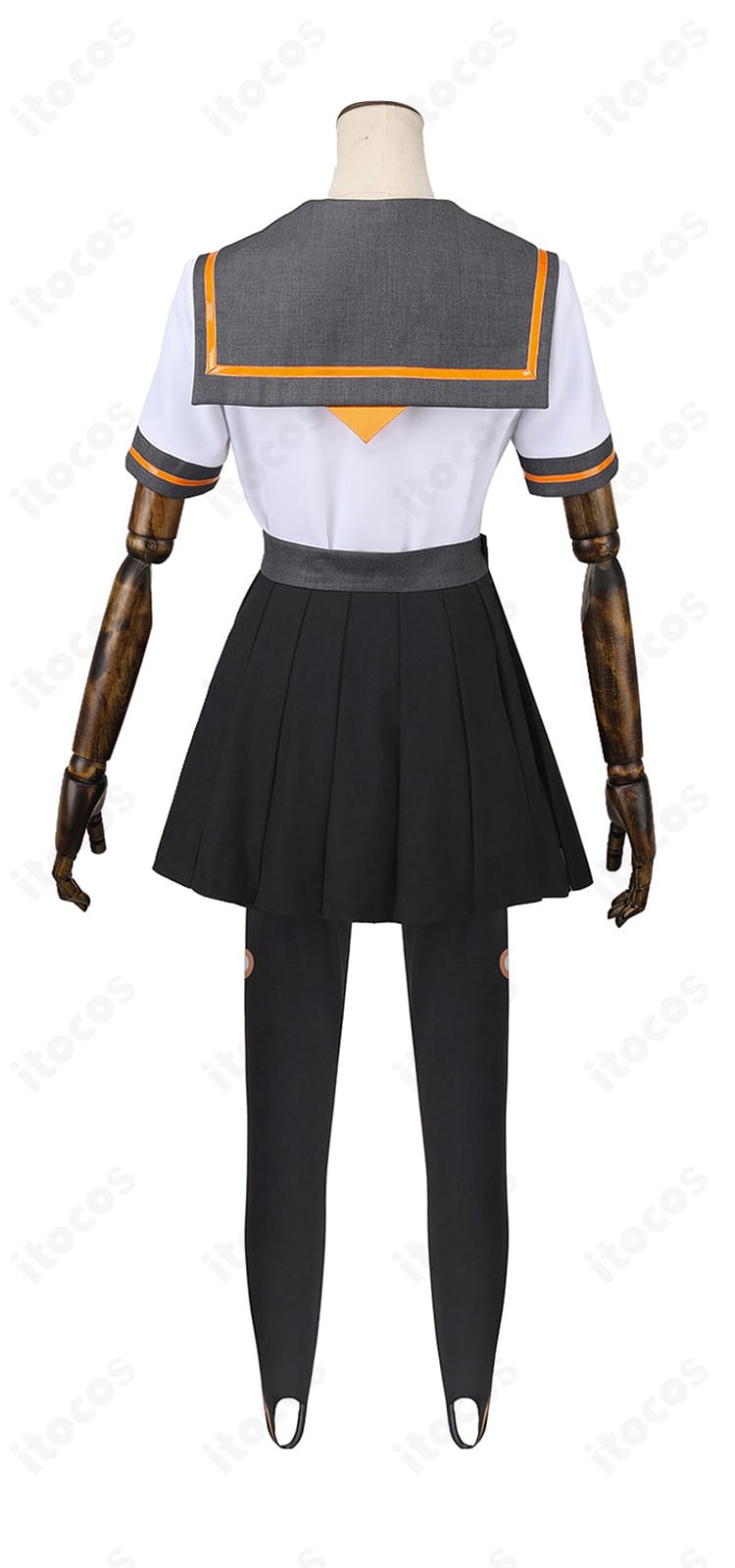 Fate ザビ子 セーラー服の背面デザイン。セーラー襟のラインとスカートの落ち感を忠実に再現。