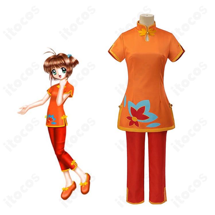 カードキャプターさくら 木之本桜のチャイナ風コスプレ衣装を着用したイメージカット。作中イメージに沿った配色と装飾で変身感を演出。