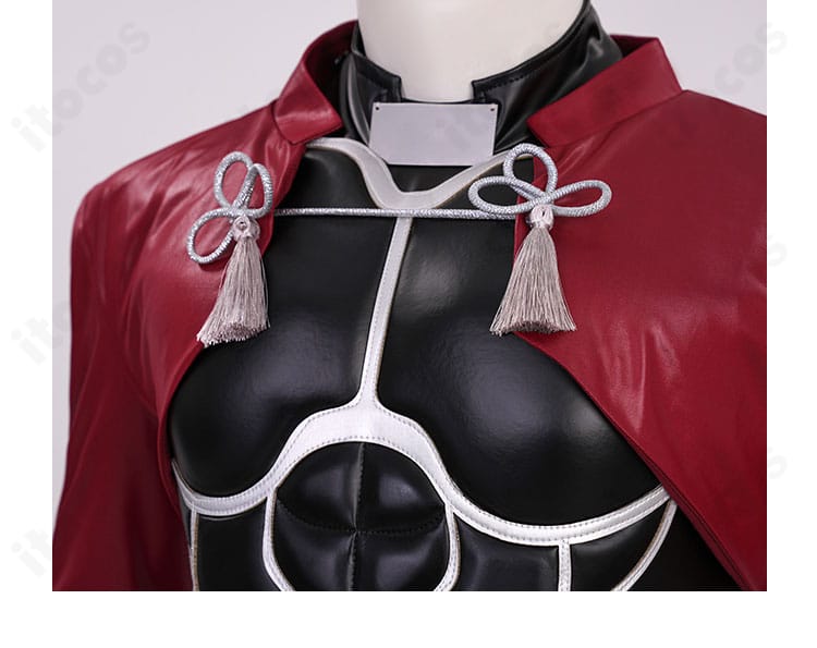 Fate/stay night アーチャー（エミヤ）衿元装飾の近接。アクセントとなる意匠を忠実に再現