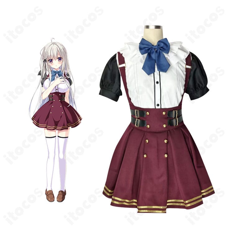 その日の獣には、深浜祈莉・友瀬瑠奈・池貝舞雪の制服コスプレ衣装一式とキャラクターイメージの比較