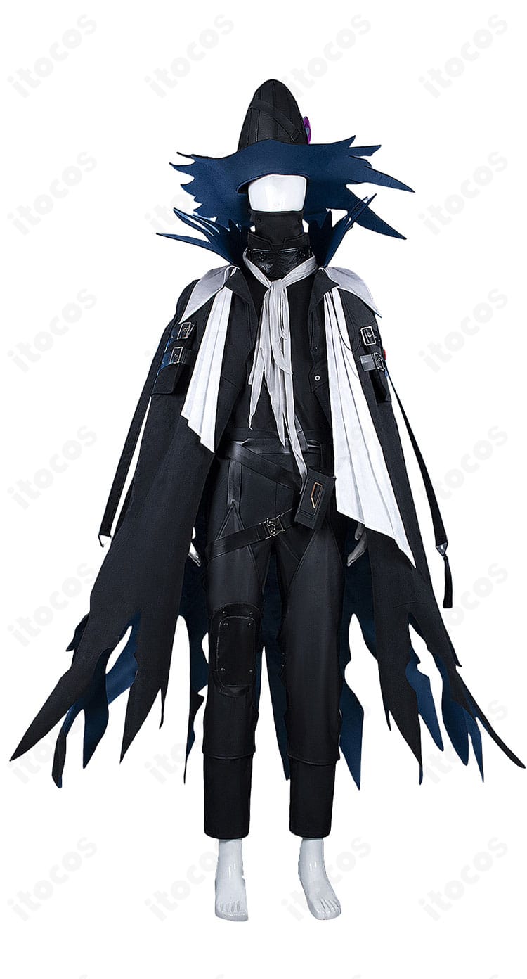 アークナイツ ウルピアヌス コスプレ衣装の正面全体。コートのシルエットとフロント装飾、バランスの取れた高品質仕上げ。