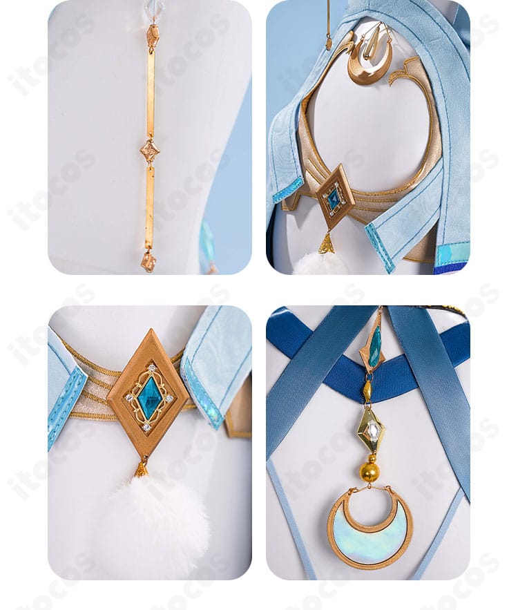 原神 ラウマ コスプレ衣装 髪飾りのディテール。形状と質感の再現性