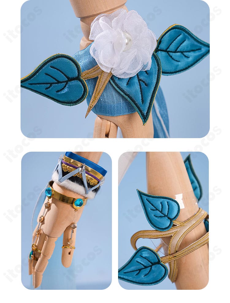 原神 ラウマ コスプレ衣装 足飾りのディテール。イベント映えする華やかな存在感