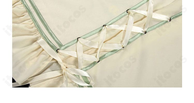 使徒 アン コスプレ衣装のスカート腰紐の結び目ディテール。結びの形状とバランスを紹介。