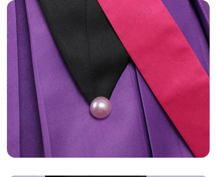 ガールズバンドクライ 海老塚智×クロミ コスプレ衣装の裾パール装飾。上品なアクセントのディテール