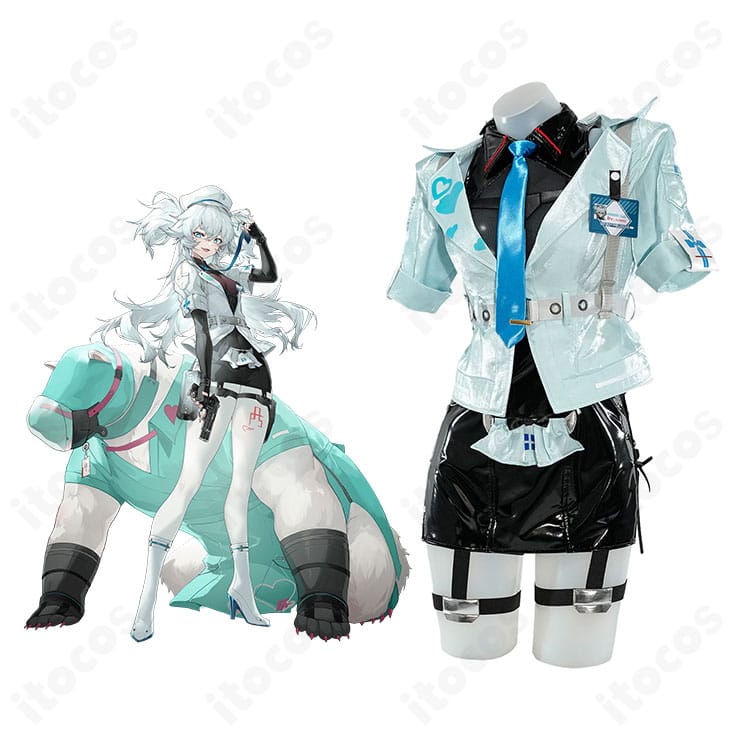 ドールズフロントライン2 PA-15 フローレンスの全身ビジュアル再現コスチュームとキャラクターイメージの比較イメージ