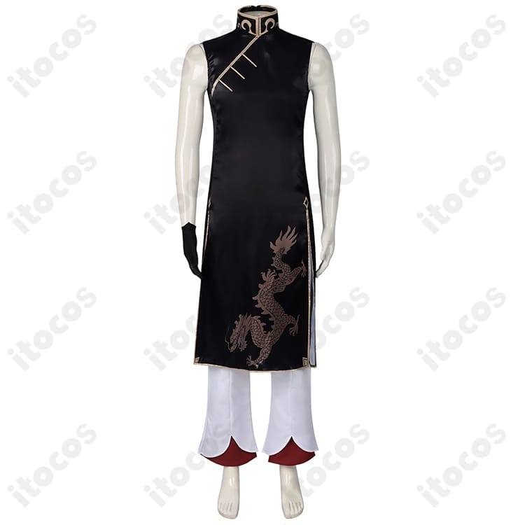 文豪ストレイドッグス 芥川龍之介 中華風コスプレ｜龍紋刺繍と流蘇で重厚に再現 - 4枚目の画像