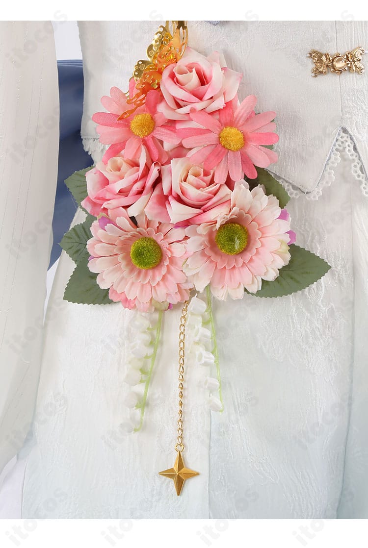 鳳えむ Dream a Wonder Dream 腰部花飾りのクローズアップ。立体感のある華やかな装飾