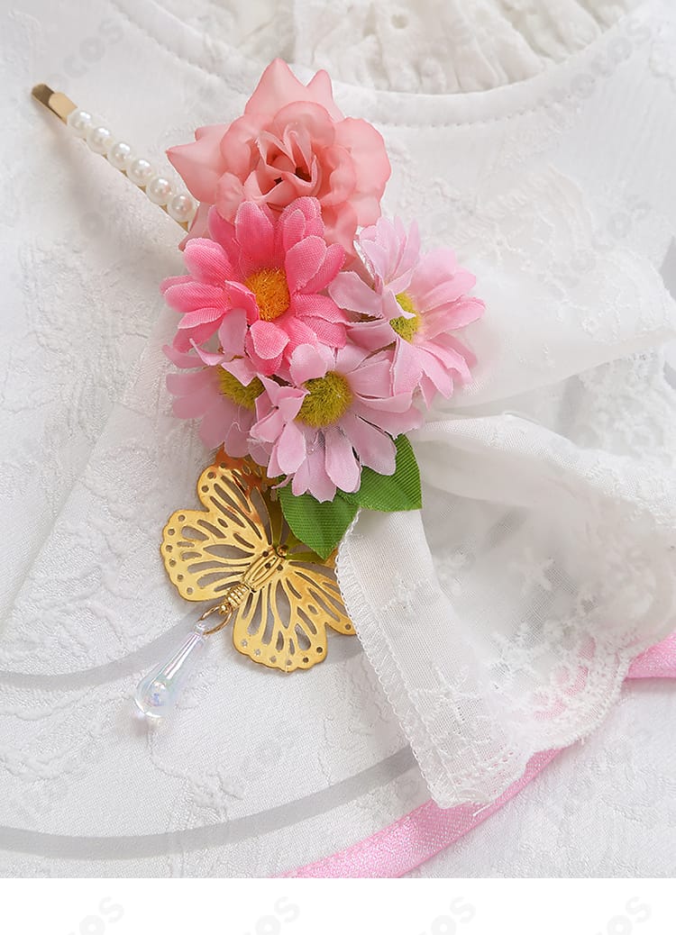 プロジェクトセカイ 鳳えむ Dream a Wonder Dream 胸元花飾りディテール。高級感ある装飾で存在感アップ