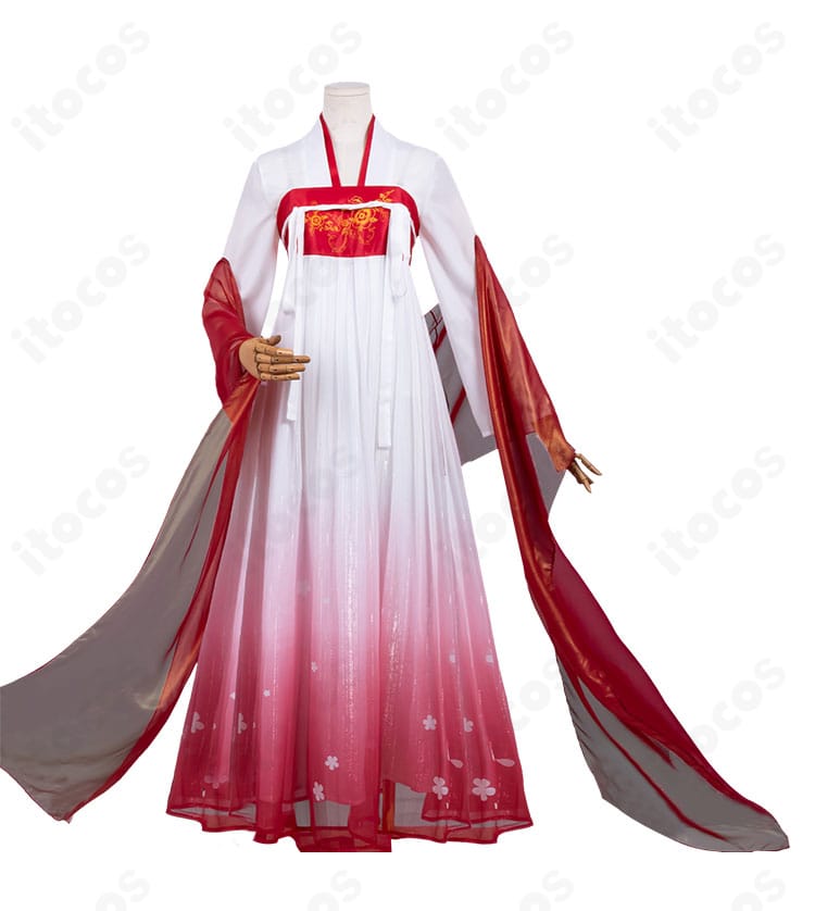 薬屋のひとりごと 猫猫 街歩きコスプレの正面全体。高発色生地と上品なカラーリングが分かる構図。