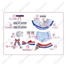 プロセカ 桃井愛莉 ブルーマリン・クルースタイル 高再現コスプレ衣装一式で撮影もイベントも映える - 5枚目の画像（サムネイル）