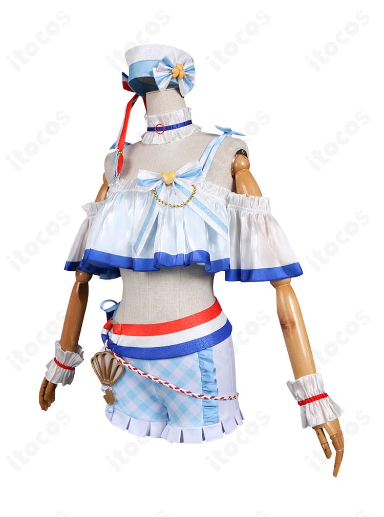 プロジェクトセカイ 桃井愛莉 ブルーマリン・クルースタイル コスプレ衣装の側面全体カット