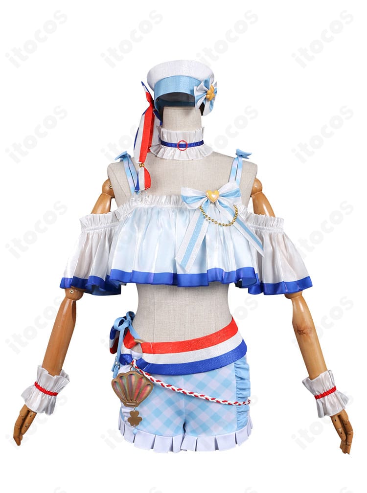 プロセカ 桃井愛莉 ブルーマリン・クルースタイル コスプレ衣装の正面全体カット