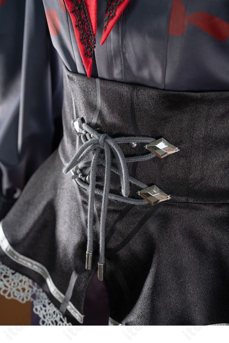 プロセカ 朝比奈まふゆ Icy rose-lady コスプレ衣装のコルセットベルト（腰封）ディテール