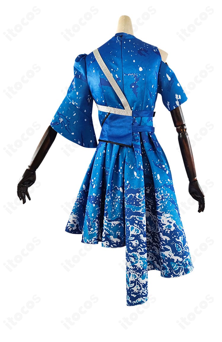 ラブライブ！サンシャイン!! Aqours 沼津ナゾトキ衣装の背面全体図｜バックスタイルの再現と縫製ディテール