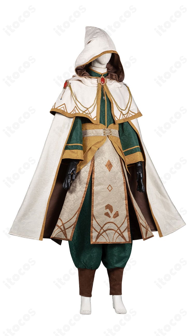 江戸川乱歩 魔術師スカウト衣装の側面ビュー。マントの落ち感と肩飾りの立体感を確認できるカット