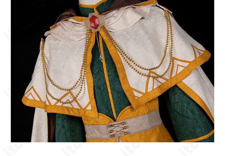 江戸川乱歩 魔術師スカウト衣装の衣襟装飾ディテール。精巧な造形で雰囲気を忠実に再現