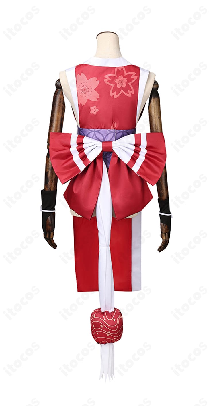 不知火舞 コスプレ衣装 背面全体図｜大きな蝶結びと背中デザインの確認用