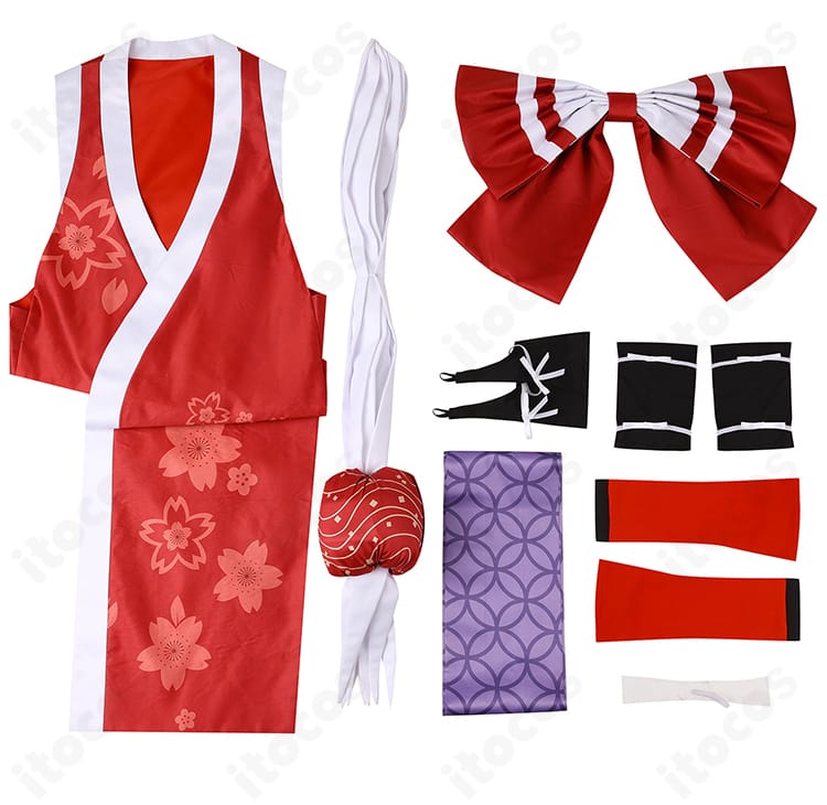 不知火舞 コスプレ衣装 セット内容一覧｜ワンピース・ベルト・髪飾りなど一式