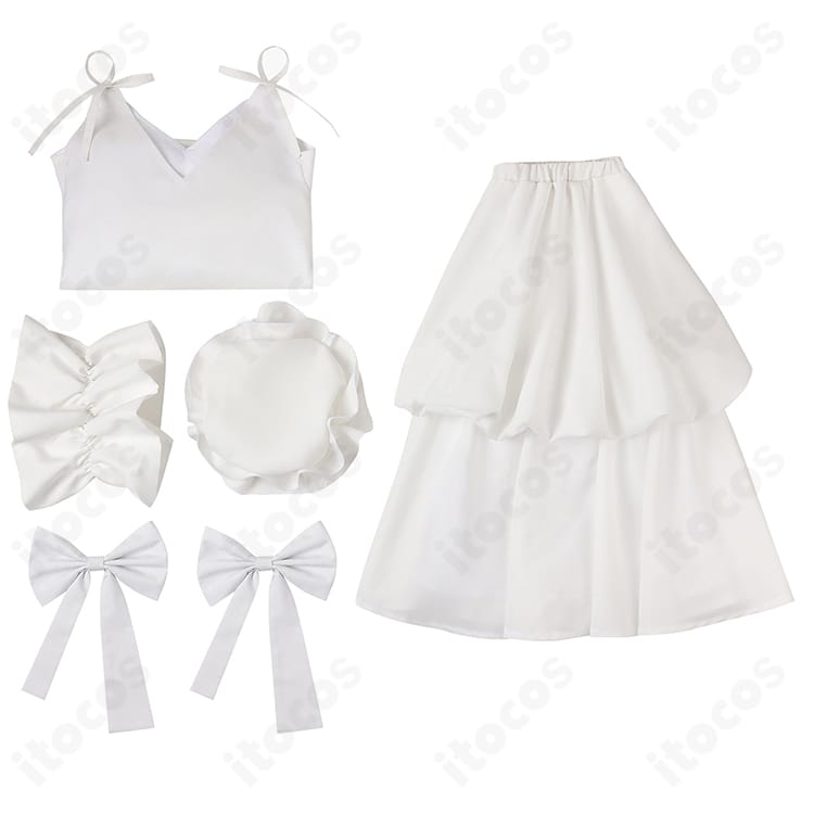 スア 幼少期コスプレ衣装のサイズ表・寸法ガイド。各サイズの測り方と対応範囲を示す。