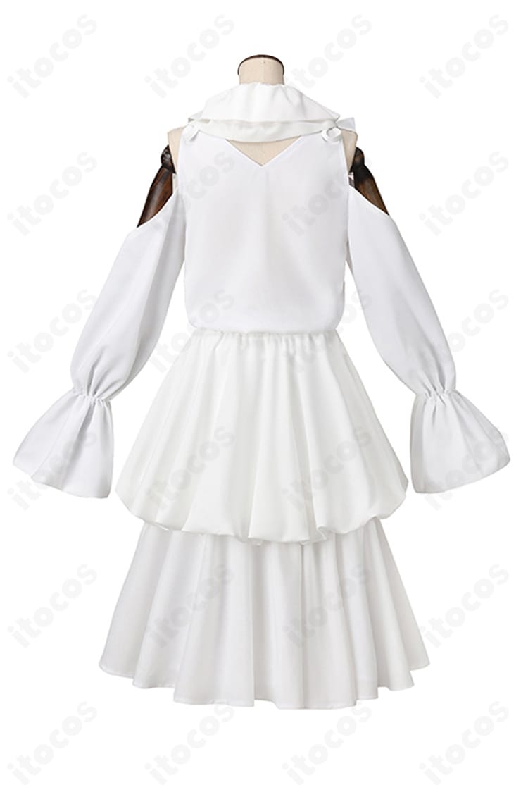 ALIEN STAGE スア 幼少期コスプレ衣装の背面全体。隠しジッパー位置とリボンの配置が見える。