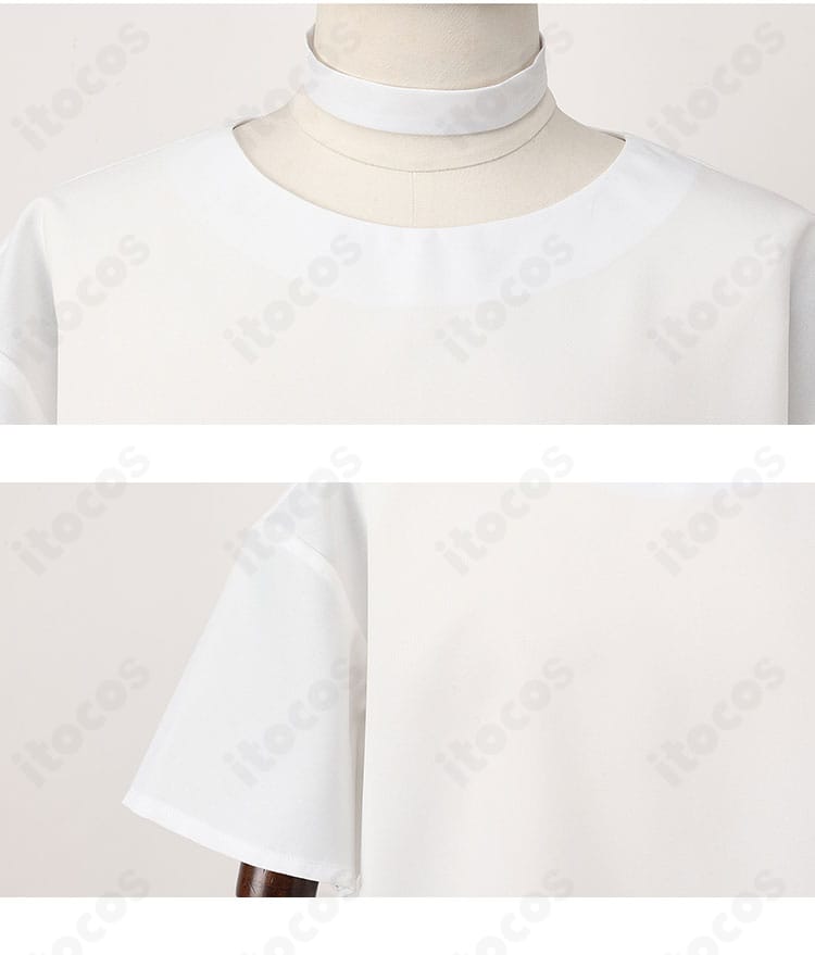 ALIEN STAGE ヒョナ コスプレ衣装のチョーカーと袖口ディテール。アクセントが映えるデザインを拡大した画像