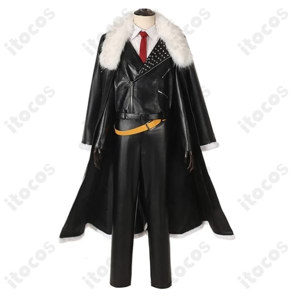 FGO テスカトリポカ コスプレ衣装。毛皮襟と斜め前合わせを忠実再現、撮影会やイベントに最適