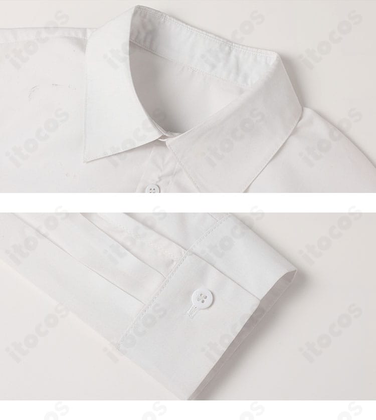 FGO テスカトリポカ衣装のシャツ襟元と袖口。フォーマルな表情と撮影映えするディテールを表現。