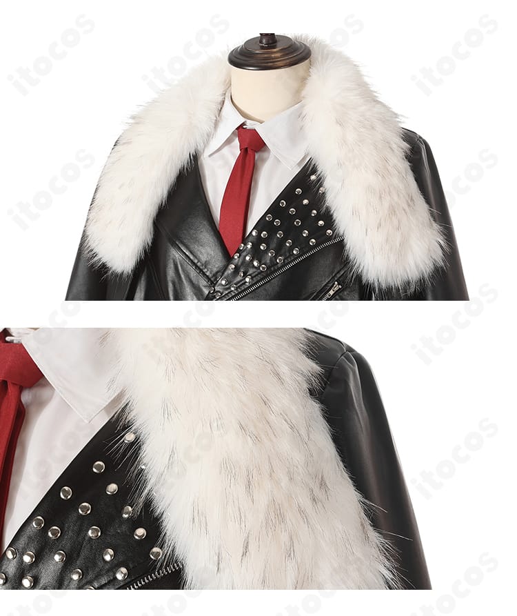 Fate/Grand Order テスカトリポカの毛皮風襟飾りアップ。質感とボリューム感、縫い付けの丁寧さを確認可能。