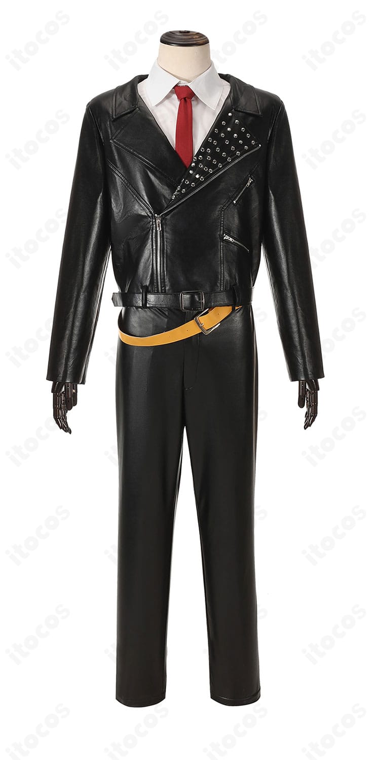 FGO テスカトリポカ衣装のインナートップス正面ディテール。シャツとトップスの重ね、胸元の作りをクローズアップ。