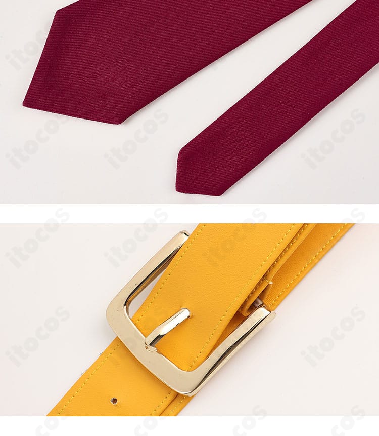 FGO テスカトリポカ衣装のネクタイとベルトバックル。アクセサリーを含む豪華セット内容を示す写真。