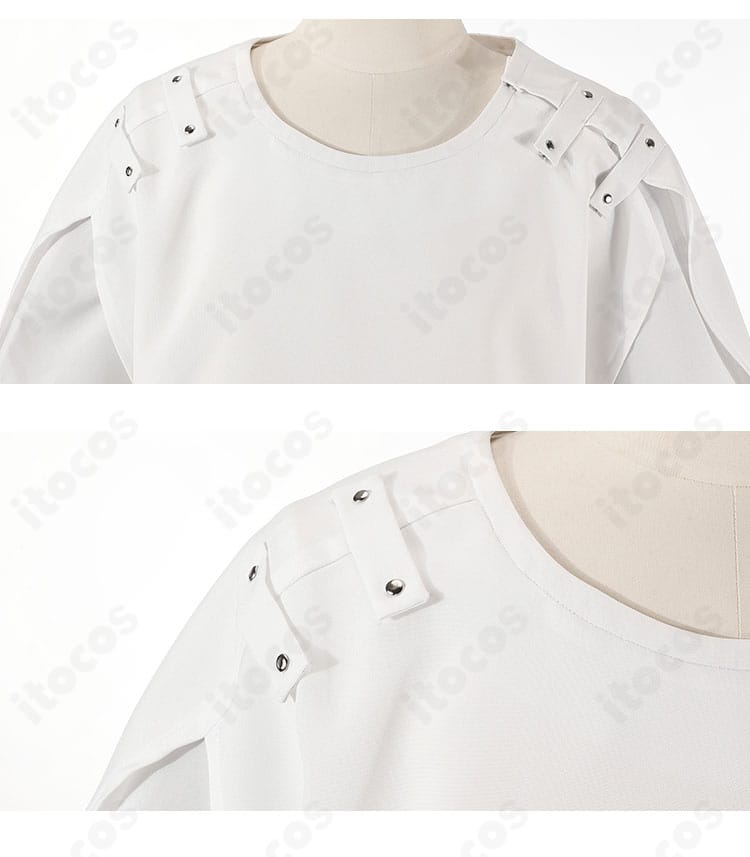 ALIEN STAGE ティル 襟元と肩のアップ｜半円形の襟デザインと端正なカーブを確認