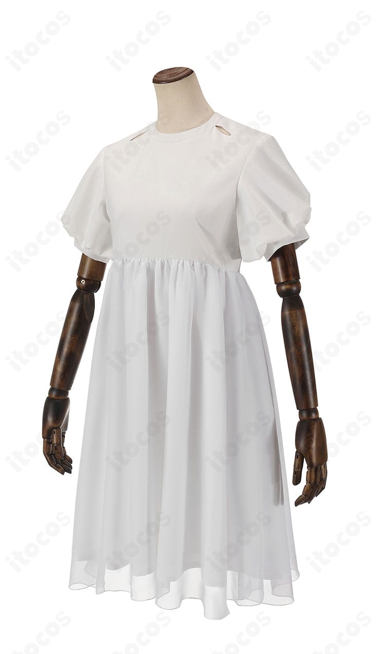 ALIEN STAGE スア ワンピース右側ディテール。縫製と生地感が分かるクローズアップ