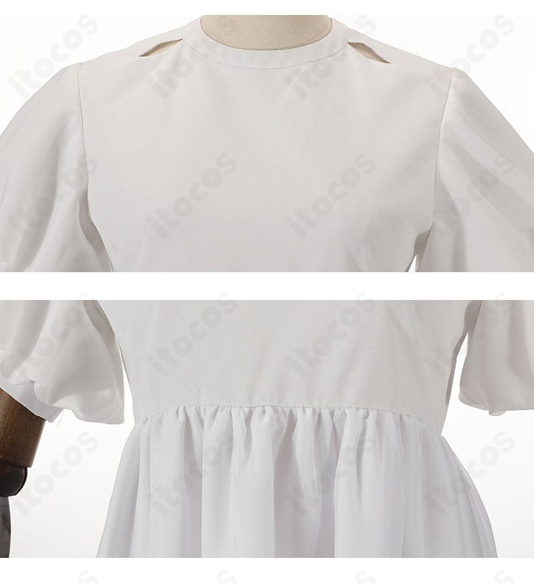 ALIEN STAGE スア ワンピースの肩周りとウエスト部分のアップ。ライン再現のポイント